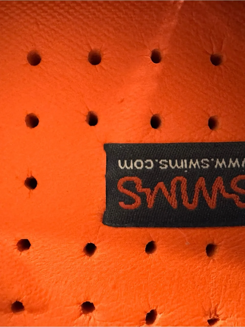 Men’s Swims Navy Mesh Boat Shoes with Red Laces and Orange Insoles